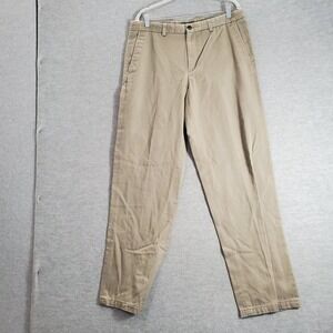 Eddie Bauer Men Pants 35 Beige Chino Wrinkle Free Relaxed Fit